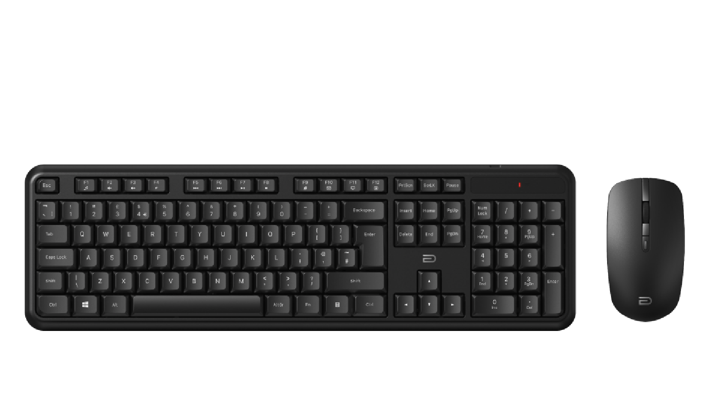 Cudy MK200 Wireless Keyboard Mouse Combo 2.4GHz USB Cordless Desktop Set Black