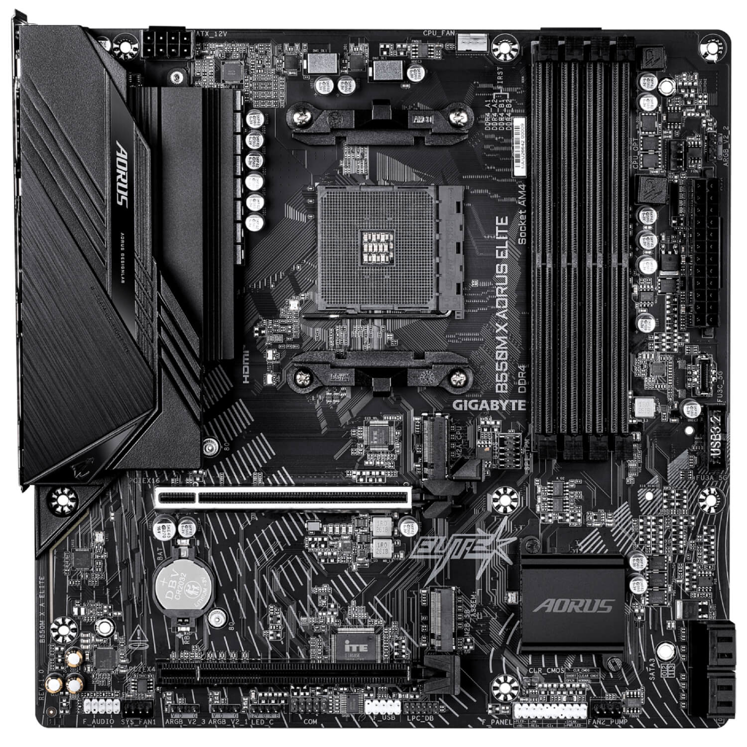 Gigabyte B550M AORUS ELITE AX AM4 Micro ATX Motherboard AMD Ryzen Wi-Fi - Image 2