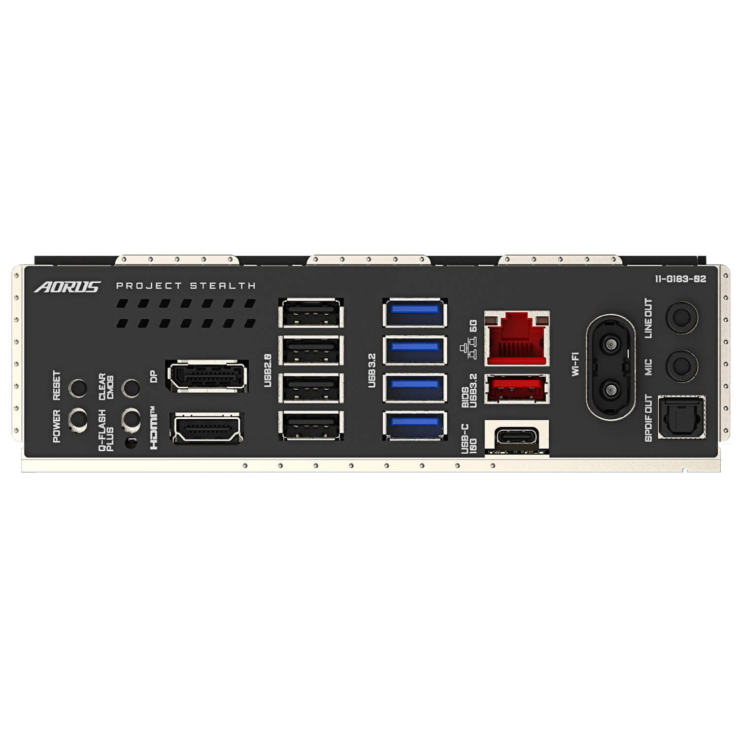 Gigabyte B850M AORUS STEALTH AM5 Micro ATX DDR5 Motherboard Backside Connectors - Image 2