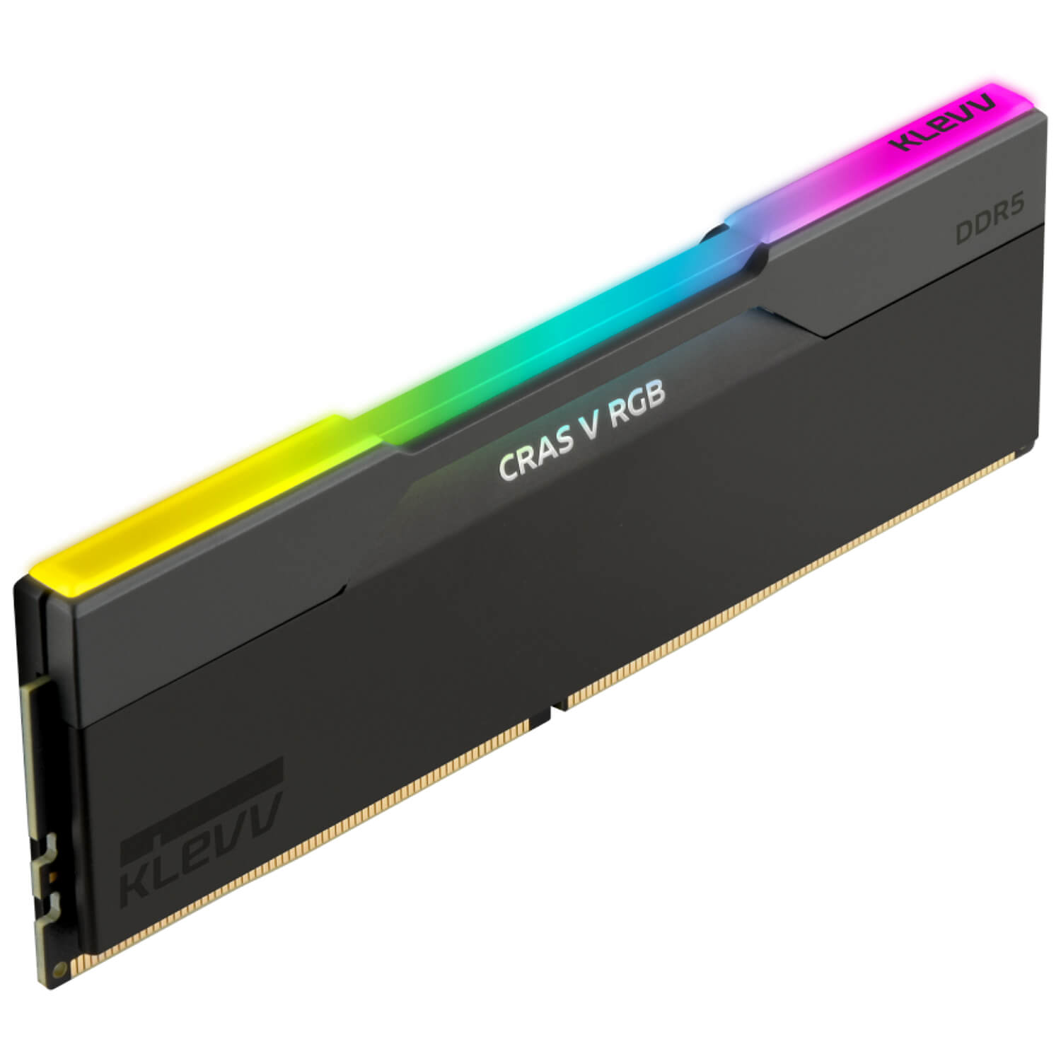 Klevv Cras V RGB DDR5 64GB (2x32GB) 6400MHz CL32 Gaming Desktop RAM Black Kit