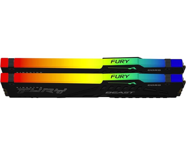 Kingston Fury Beast RGB 32GB 2X16 DDR5 6000MHz CL30 AMD EXPO RAM KF560C30BBEAK2-32