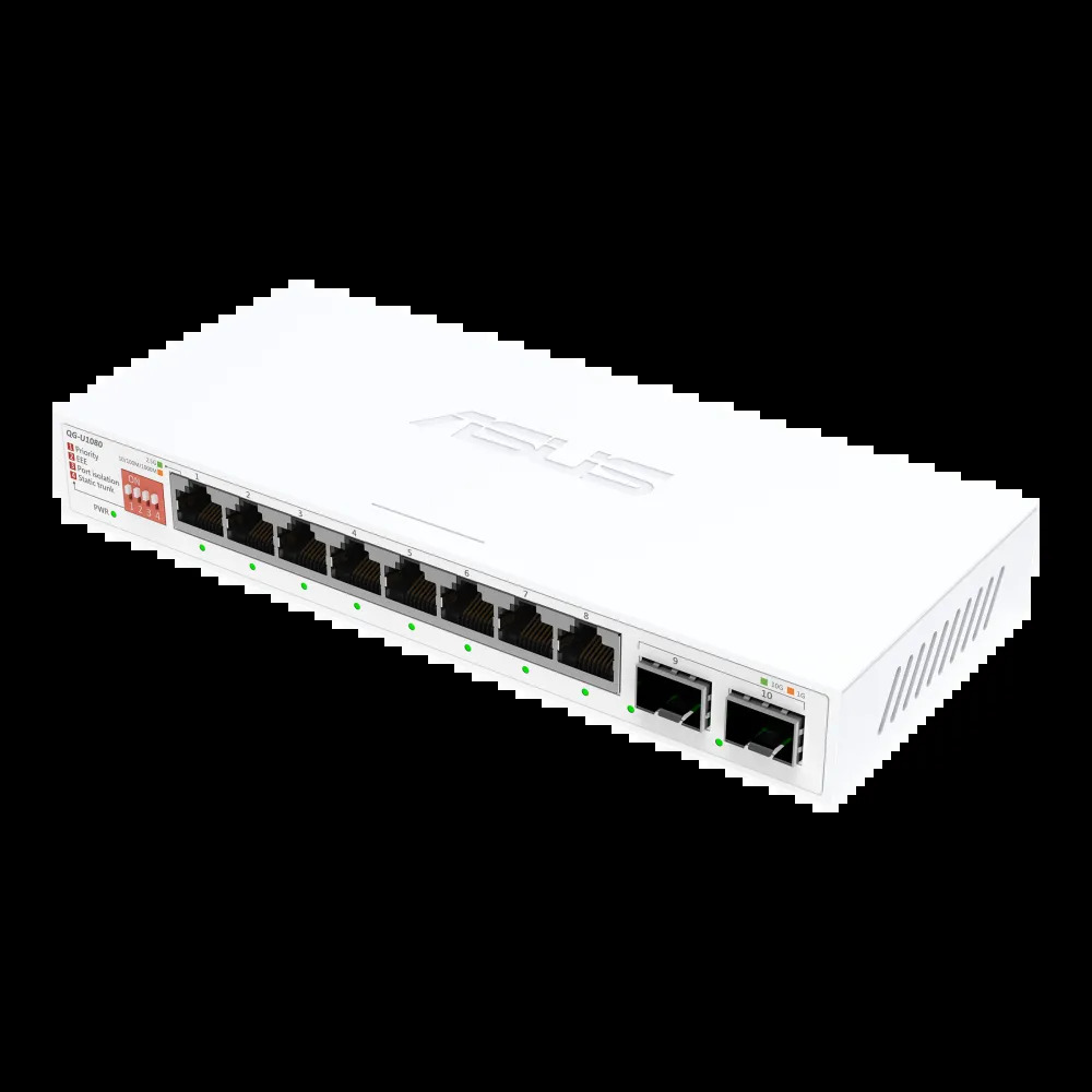 ASUS QG-U1080 8-Port 2.5G 2-Port 10G SFP+ Switch 90IG0A00-MO3B00 Unmanaged Hub - Image 2