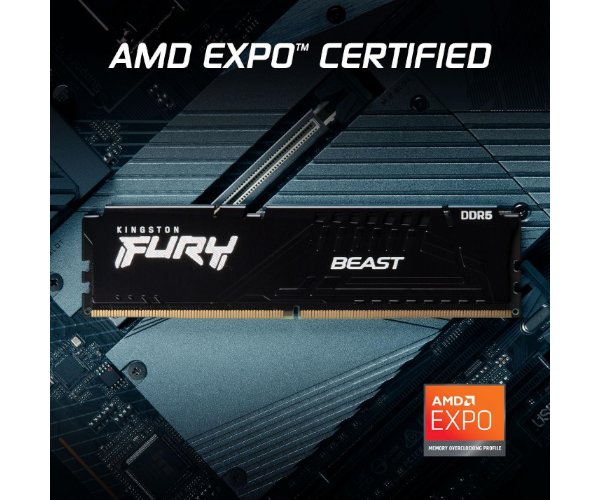 Kingston Fury Beast 64GB Kit 2X32 DDR5 6000MHz CL30 Non-RGB RAM KF560C30BBEK2-64