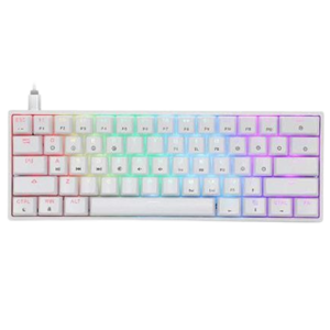 SKYLOONG GK61 60% Hot-Swap Optical Gaming Keyboard RGB Glacier Yellow White GK61W