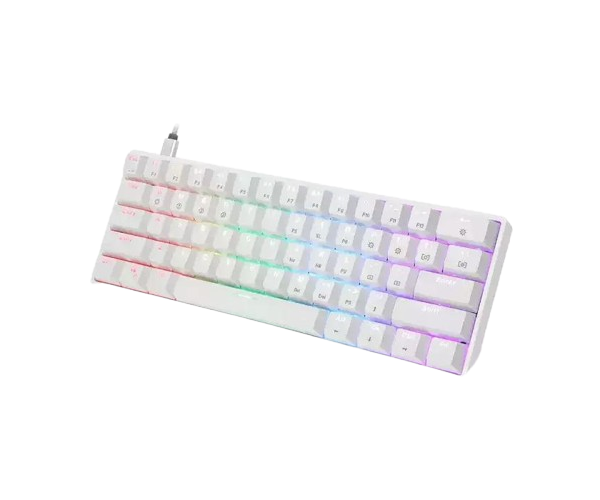 SKYLOONG GK61 60% Hot-Swap Optical Gaming Keyboard RGB Glacier Yellow White GK61W - Image 2