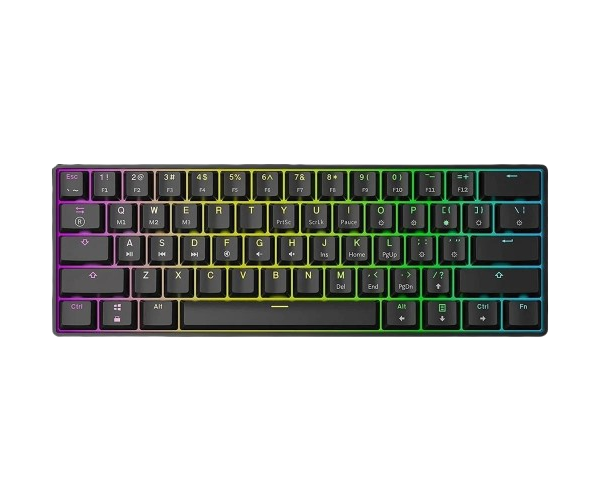 SKYLOONG GK61 60% Hot-Swap Optical Gaming Keyboard RGB Glacier Yellow Black GK61BK
