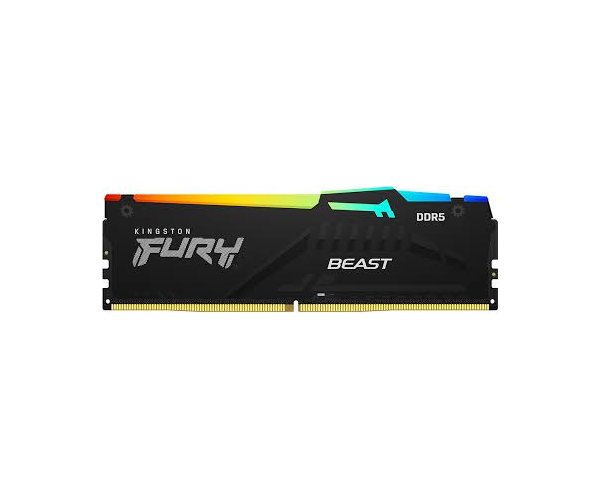 Kingston Fury Beast RGB 16GB DDR5 6400MHz CL32 Desktop RAM KF564C32BBEA-16