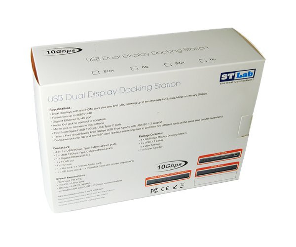 ST-LAB U-2450 USB 10G Universal Dual Display Docking Station HDMI DVI Hub Splitter - Image 2