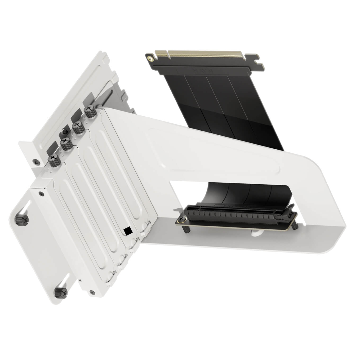 HAVN HS 420 Vertical GPU Mounting Bracket White PCIe 5.0 Riser Cable Kit 4-Slot - Image 2