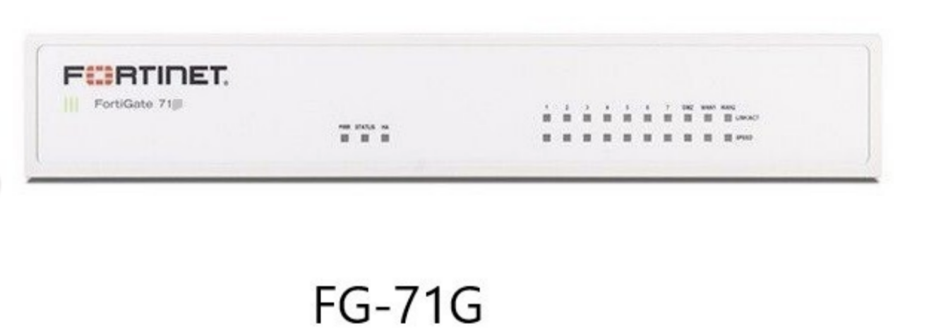 Fortinet Firewall FortiGate-71G 10 x GE RJ45 7 x Internal ports 2 x WAN 1 x DMZ