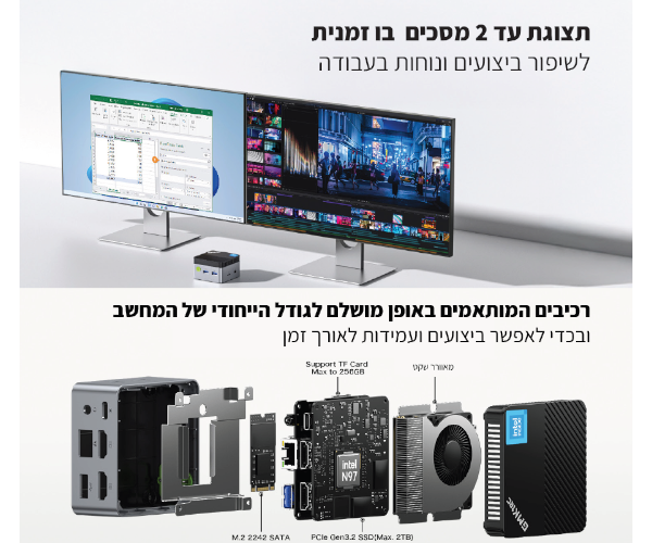 GMKtec NucBox G5 Intel N97 Mini PC 12GB RAM 512GB NVMe SSD Win 11 Pro Desktop - Image 2